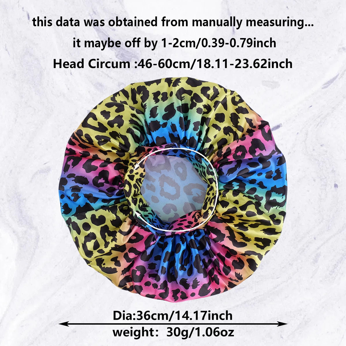 5 Colors Luxurious Women's Satin Sleep Bonnet All-Over Leopard  Nightcap for Hair Care And Fashion Style