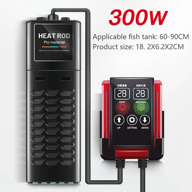 1200W Fish Tank Heater Aquarium Temperature Controller LED Digital Display Heating Rod Constant Temperature Accessories