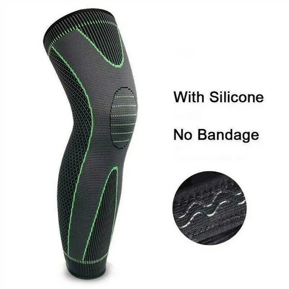 Leg Knee Support Protectors Knee Support Brace Compression Long Full Legs Sleeve Arthritis Relief Running Gym Sport Knee Pads