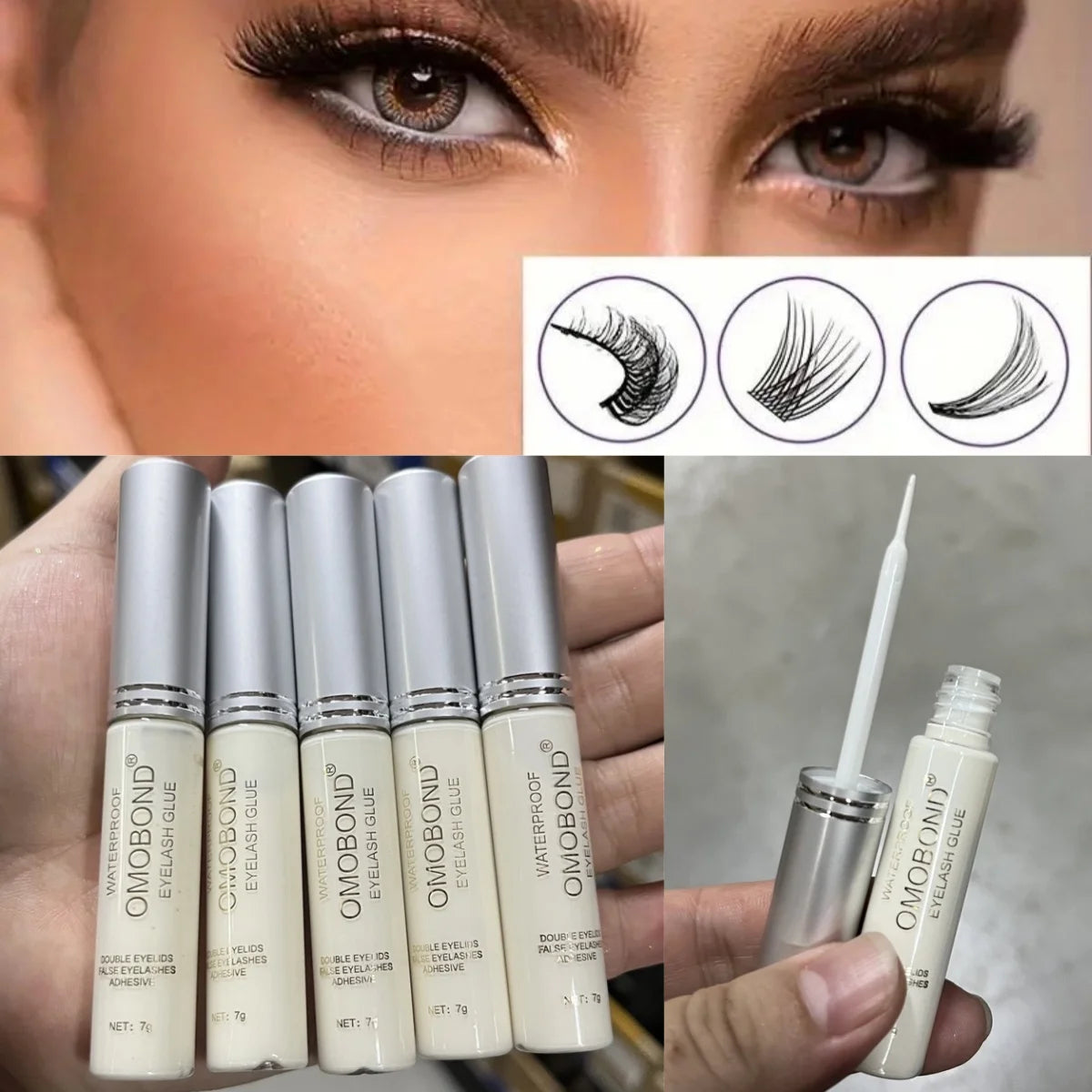 Quick Dry Invisible False Eyelash Glue Styling Transparent Natural Fake Eyelashes Extension Glue Adhesive Waterproof Makeup *