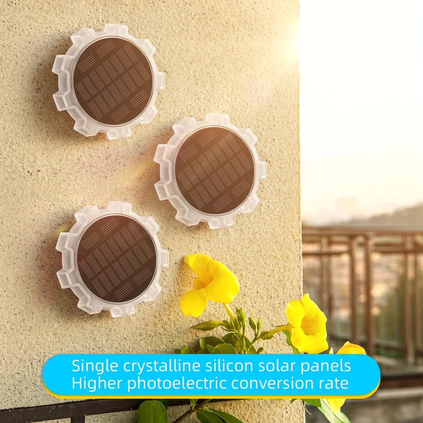 Solar Wall Sconce and Walkway LED Wall Mounted Lights 4 modes Exterior Light Fixture For Garden Patio Yard Deck Fence Garage Outdoor Light