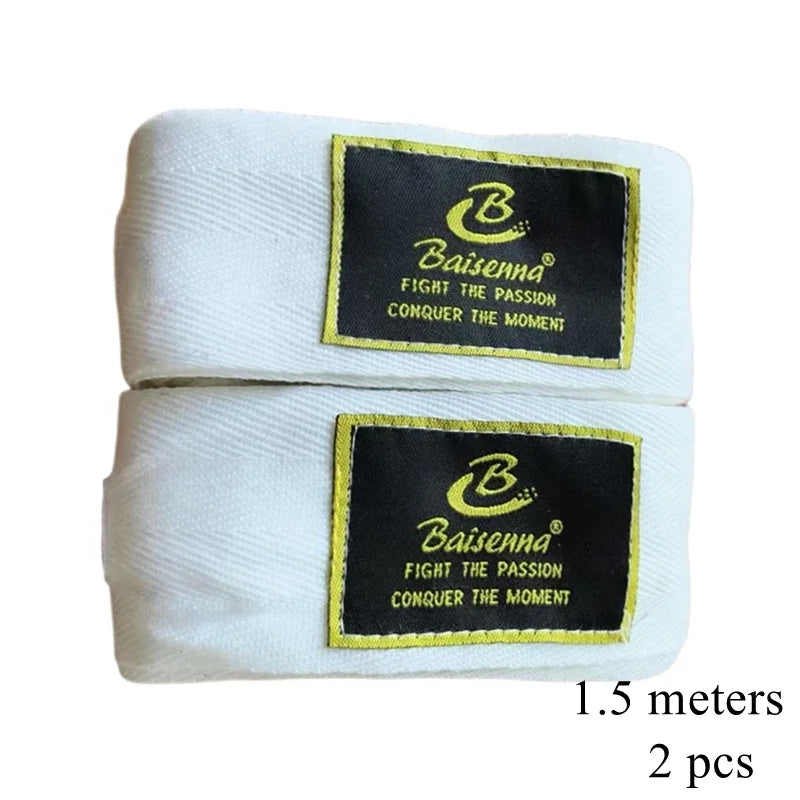 2 Rolls Set 1.5/2/3/5M Cotton Boxing Bandage for Women Men Kids Sports Strap Kick Boxing MMA Hand Gloves Wraps Belt Boxing Sports Wraps Bandage Sports Accessories