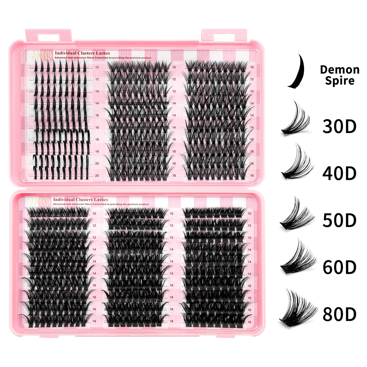 NEW  168 Fans Dry Cluster Lashes Cat Eye Lashes Invisible Band Premium Mink Manga Lash Clusters Women Cosmetic Accessories