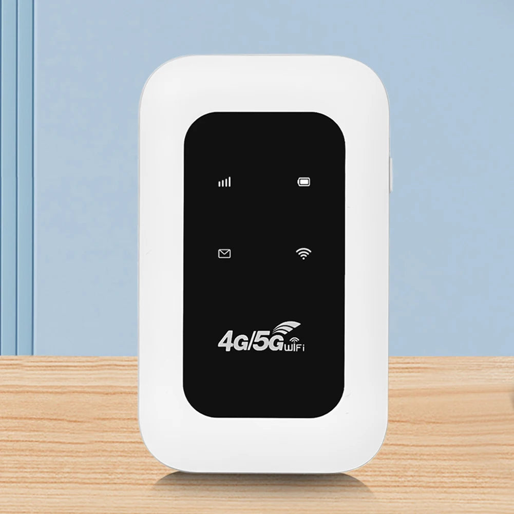 5G/4G LTE Mobile WI-FI Router with SIM Card Slot 150Mbps Portable Pocket Wireless Router 2100mAh Wireless Modem for Home Office RV Camping Outdoor Travel Fast Network Internet Access