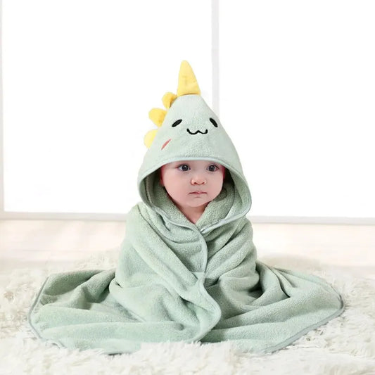 Hot Selling New Cartoon Animal Baby Bath Towel With Hood, Children's Soft And Fast Absorbent Coral Velvet Baby Bath Towel Baby Bathing Apparel Baby Care Supplies