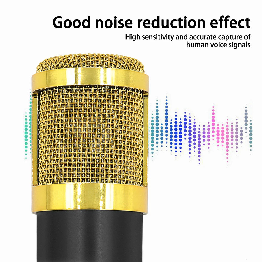 BM800 Sound Card Set Professional Audio Condenser Mic Studio Singing Microphone for Karaoke Podcast Recording Live Streaming