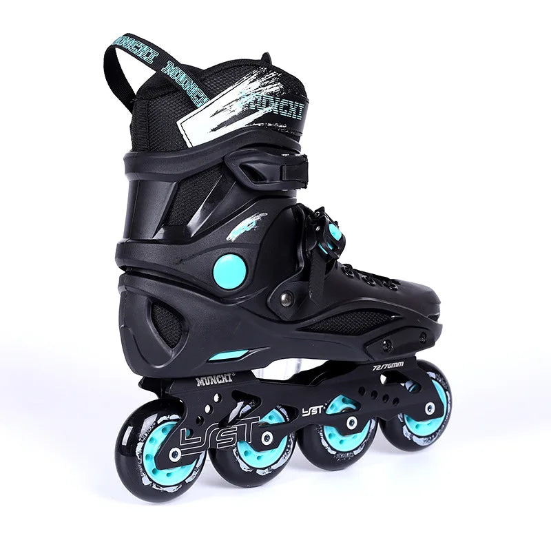 New Style Black White Inline Roller Skates Shoes Professional Speed Skate Outdoor Man Woman Students patines de 4 ruedas