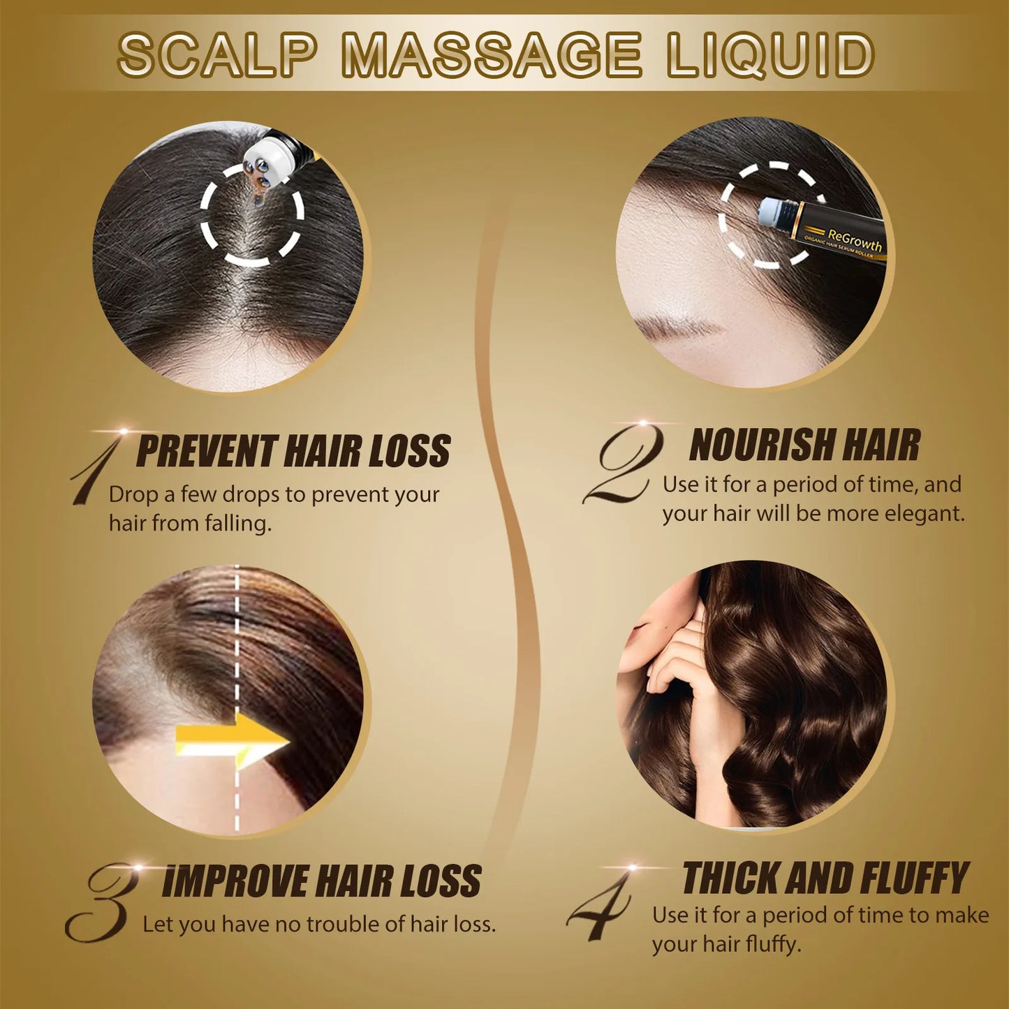 Hair Growth Essence Oil Roll-on Massage The Scalp To Accelerate Absorption Scalp Irritation Nourish Hair Roots Prevent Hair Loss