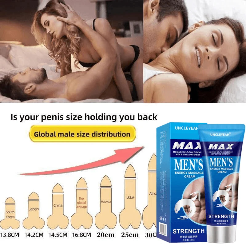 Adult Big Dick XXL Penis Enlargement Cream Sex Gel 50ml Increase Size Male Delay Erection Cream for Men Growth Thicken Adult Products