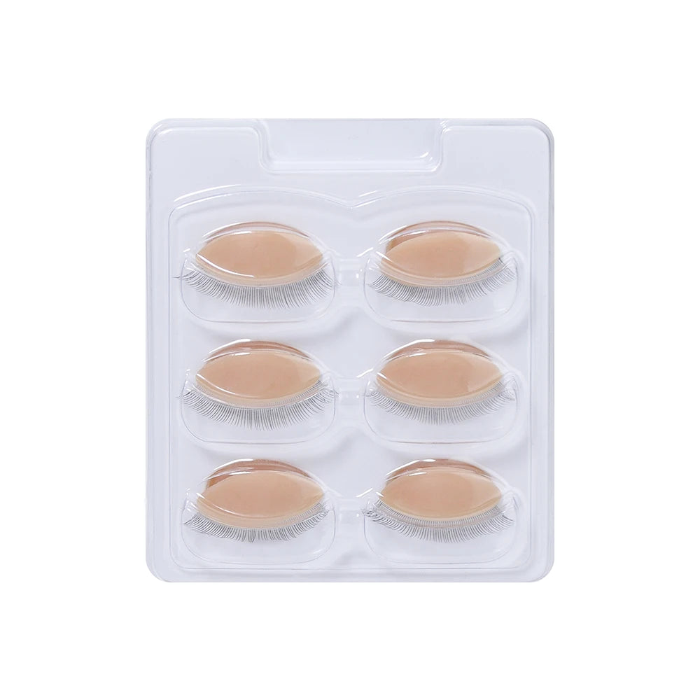 NEW 6 Colors Eyelash Portable Head Make-Up Training Mannequin With Removable Replacement Eyelids Practice Eyelash Mini Flat Model Head Cosmetic Accessories