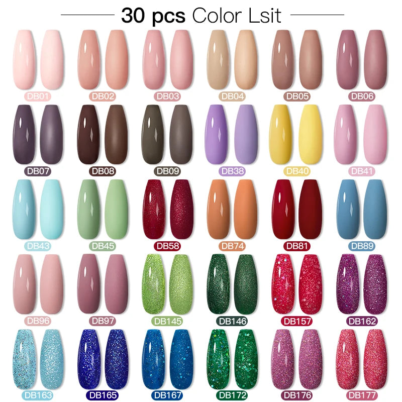 NEW Arrivals 24/40.120PCS Set Colors Gel Nail Polish Set Semi Permanent Hybrid Gel Varnish Set Base Top Coat Soak Off UV LED Nail Gel Kits Manicure Pedicure Accessories Nail Care Tools Sets Cosmetic Supplies