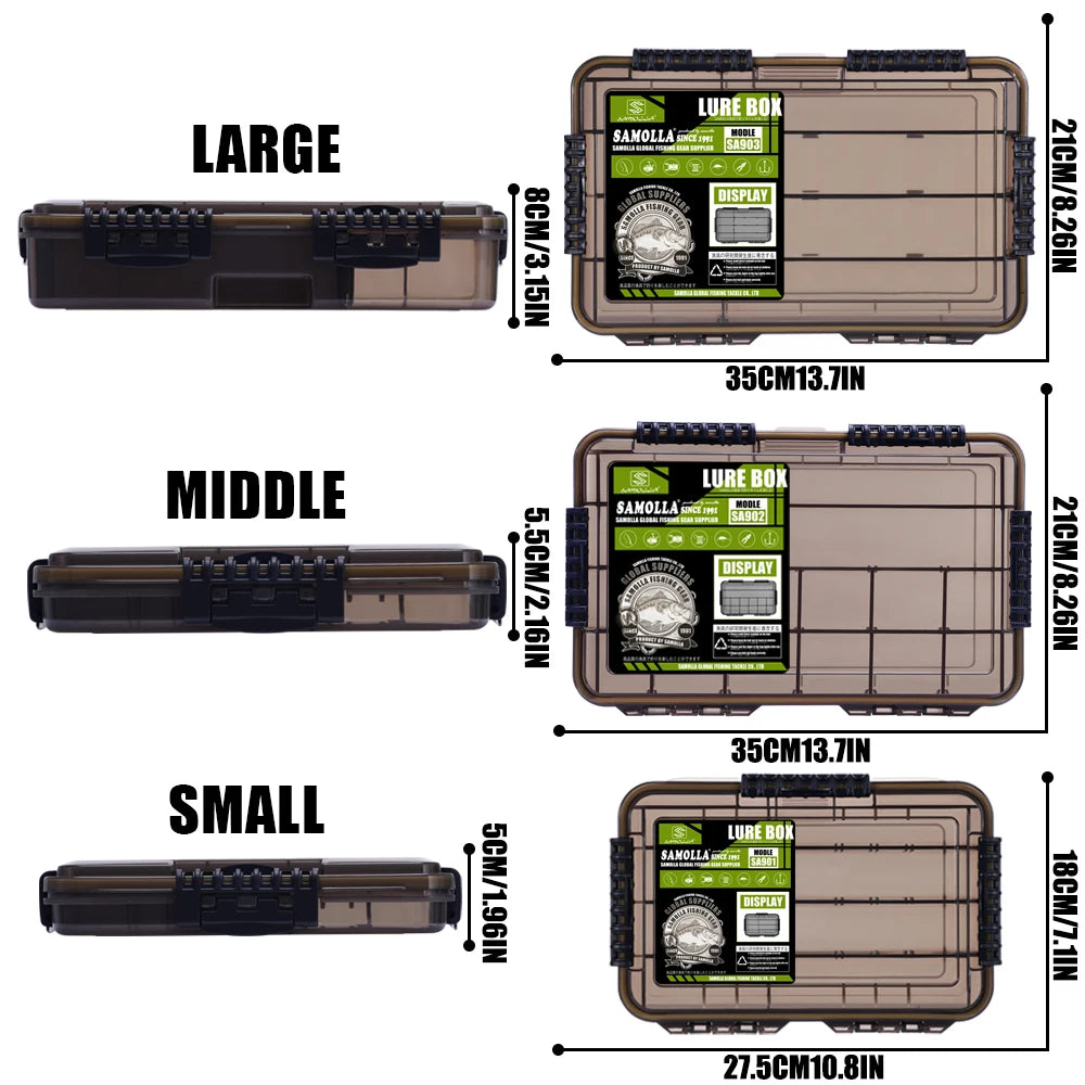 New Large Waterproof Fishing Tackle Box, Fish Hook Fishing Lure Bait Storage Organizer Case Portable Fishing Gear Accessories