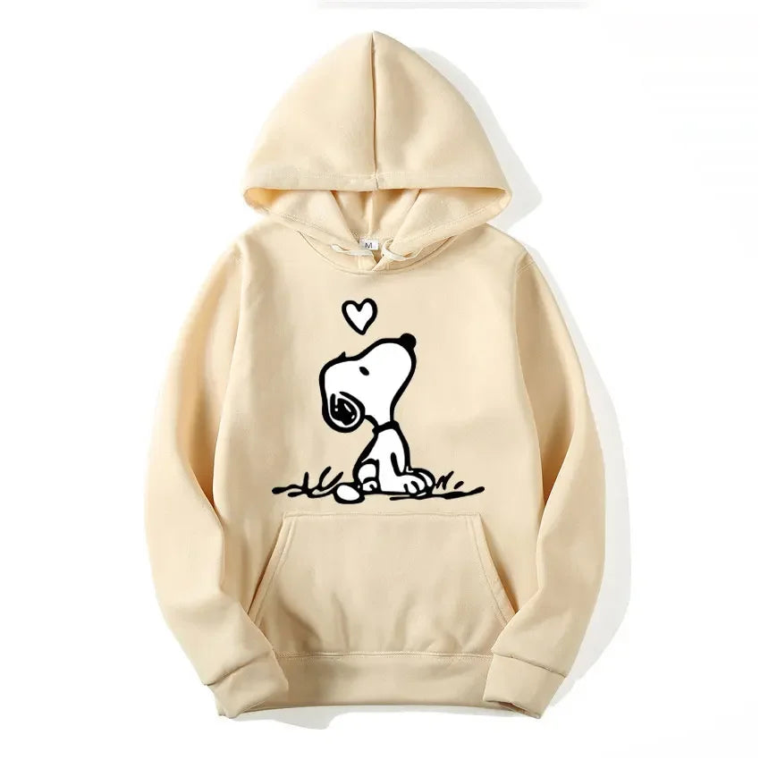 NEW S-3XL Plus Size 10 Colors American Cartoon Comics Snoopy Hoodie Women Man Pullover Tops Spring Autumn Men Casual Couple Sweatshirt Clothing