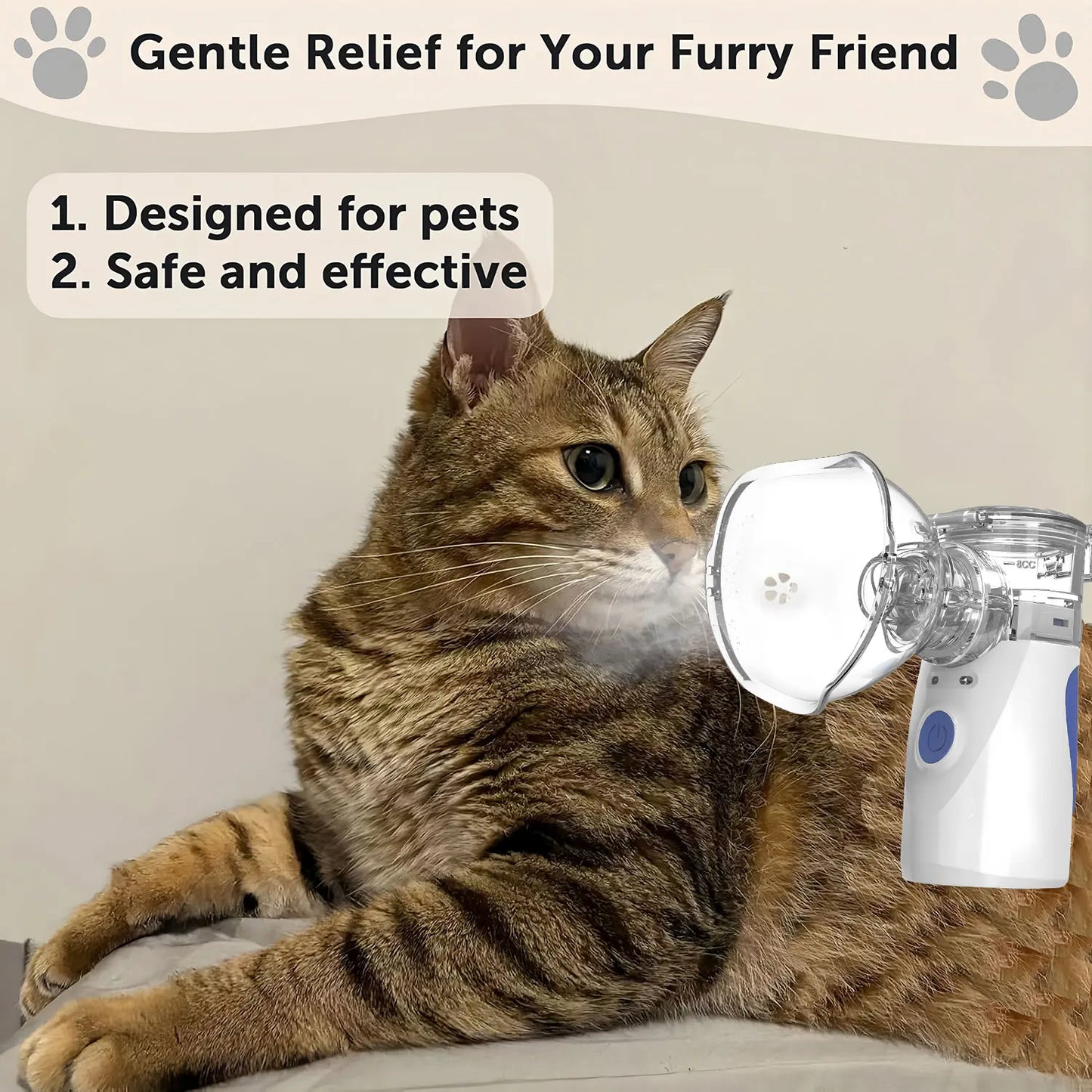 NEW Arrivals Portable Pet Compression Nebulizer for Animal Use, Pet Nebulizer, Cat and Dog Electronic Nebulizer Pets Health Care Supplies