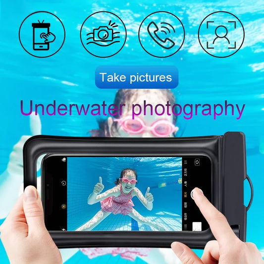 NEW Floating Airbag Waterproof Swim Bag Phone Case For iPhone 11 12 13 14Pro Max Samsung S23 S22 Xiaomi 13 Huawei P30 20 Lite Cover