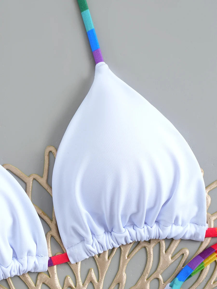 NEW 5 Colors UK Size Sexy Micro Bikini Set Swimsuit Thong Female Bathing Brazilian Women Swimwear Biquini Suit Sexy Up Bikinis Mujer