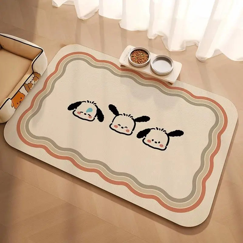 Pet Supplies Mat Domestic Cat Dog Feeding Mat Pet Placemat For Food Water Bowl With Waterproof Quick-Drying Floor Mat Pet Supplies