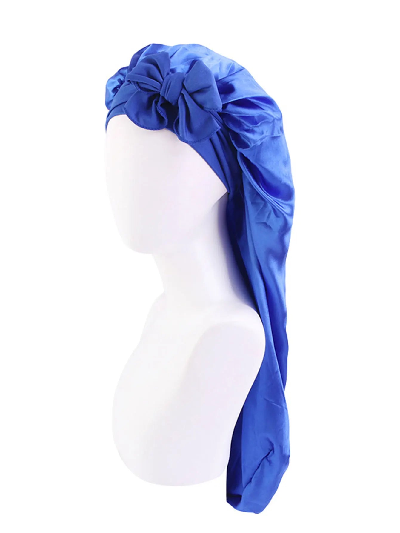 Soft Silky Long Satin Bonnet For Women Natural Hair And Curly Hair Extra Large Size Hair Cap With Tie For Comfortable Night Sleep Hair Protection