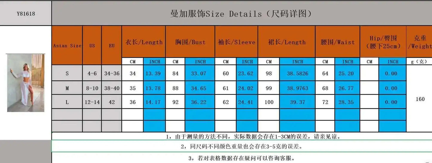 NEW 2PCS Set 5 Colors Perspective Grid Sexy  Long Sleeve Top Split Long Skirt Women Set Elegant Casual Women Set