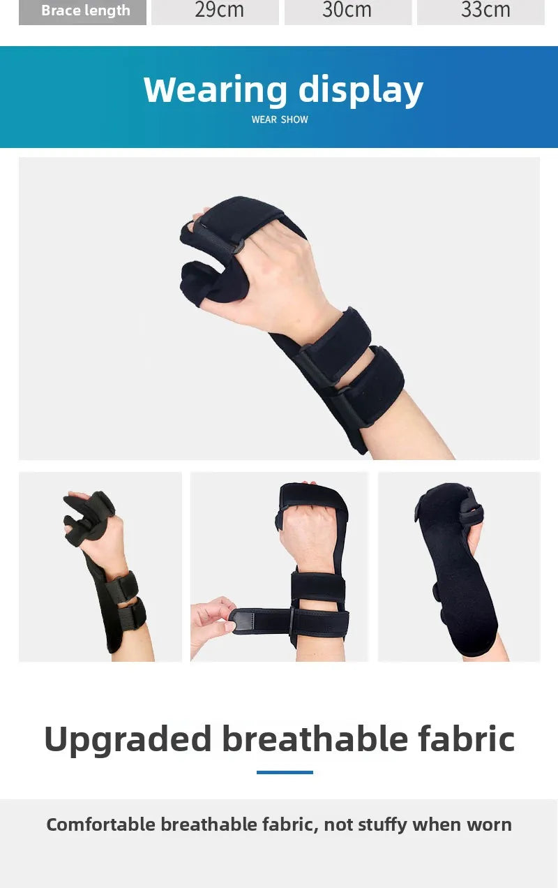 Stroke Hand Brace Support Adjustable Finger Night Hand Splint Support Orthopedic Wrist Rest Arthritis Tendonitis Rehabilitation Belt Medical Accessories