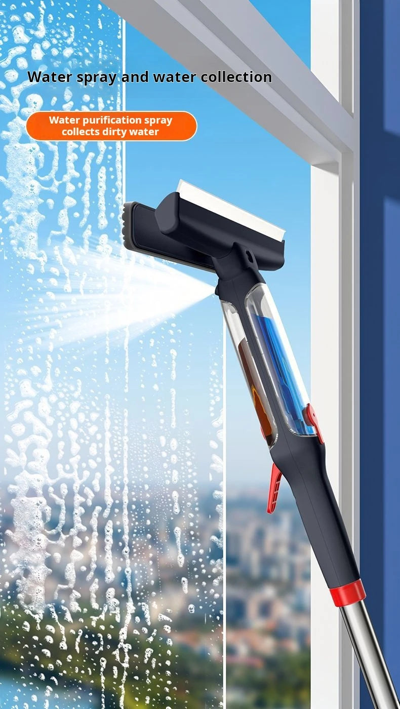 NEW Window Cleaner Mop Household Multifunctional With Silicone Scraper Glass Spray Washer for Glass Outdoor Window Cleaning Tool