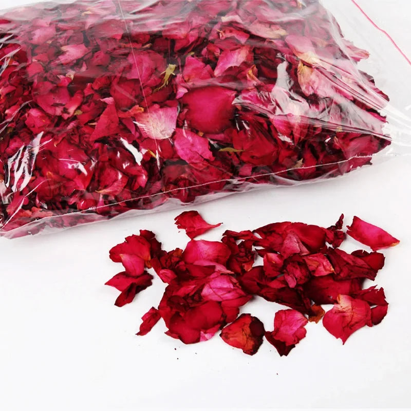 1Pack Dried Rose Petals Natural Flower Bath Spa Whitening Shower Dry Rose Flower Petal Bathing Relieve Fragrant Body Massager