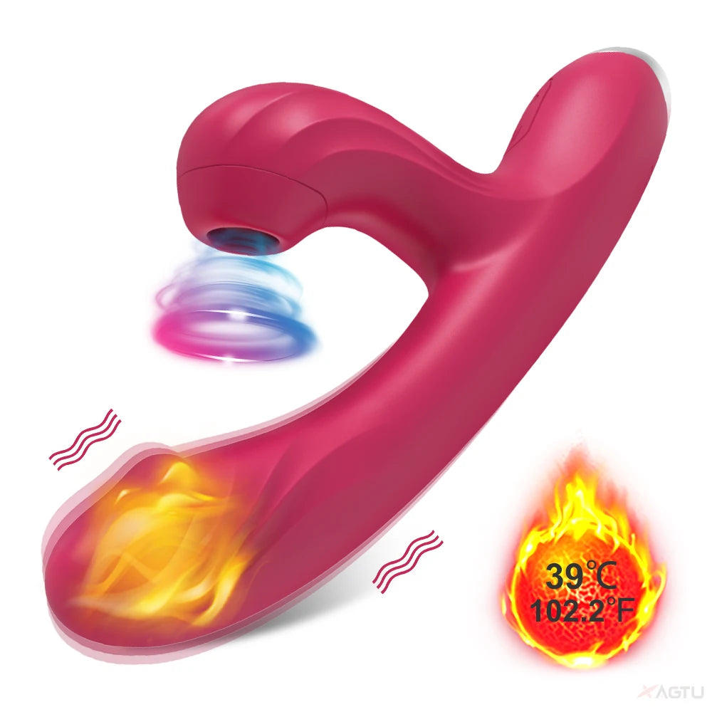 Clitoral Sucking G-Spot Vibrator Dildo for Women Heating Nipple Vacuum Sucker Clit Stimulator Sex Toys for Adults Masturbator