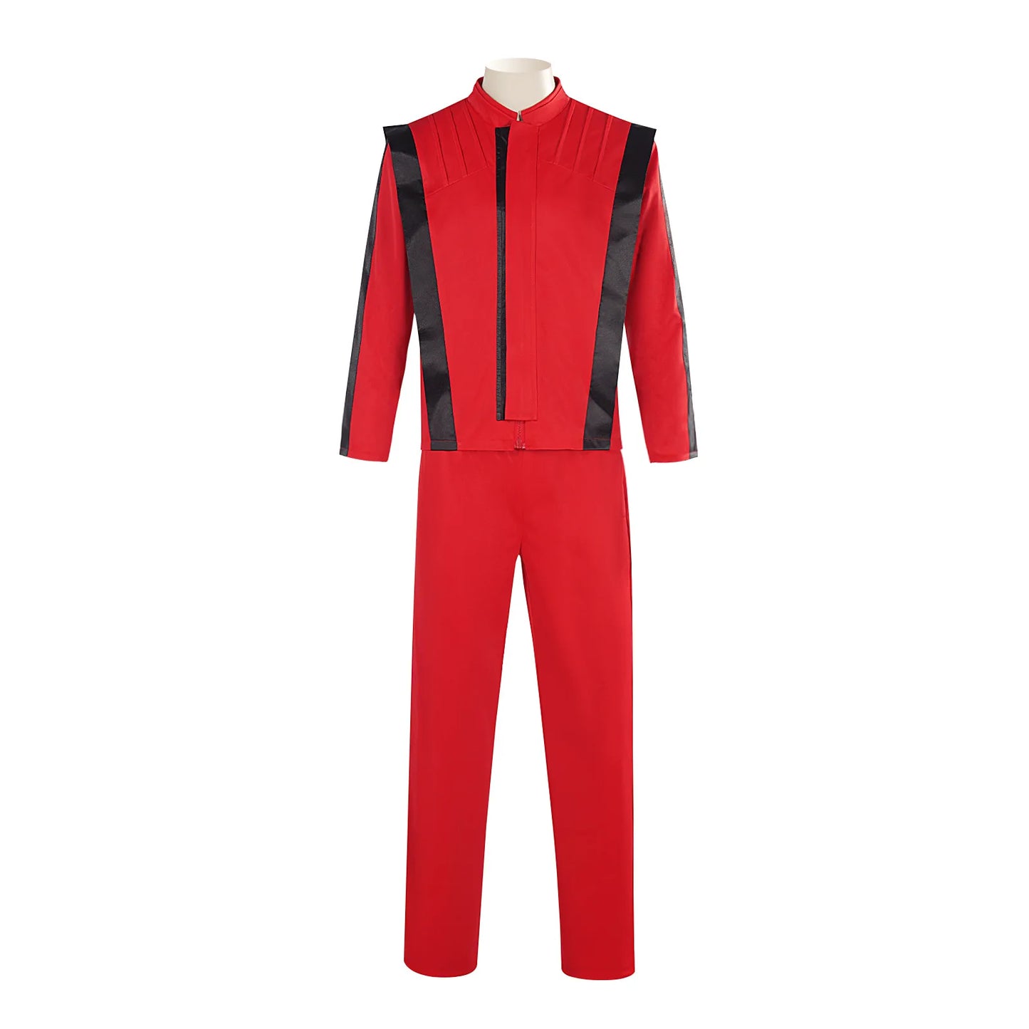 Michael Jackson S-3XL Plus Size Coat Pant Set Michael Scary Night Clubwear Premium Overcoat Red Leather Jacket Vintage Thriller Party Cosplay Costume