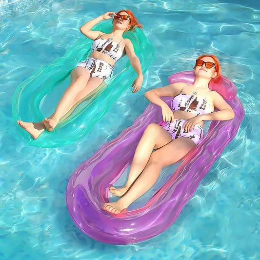 New Water Recliner Hammock Inflatable Floating Swimming Mattress Sea Swimming Ring Summer Pool Party Toy Lounge Bed