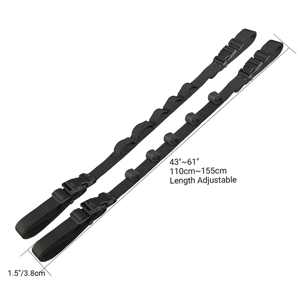 2 PCS Set Vehicle Interior Fishing Rod Gear Holder Car Mounted Storage Rack Vehicle Fishing Rod Rack Holder Strap Fishing Tools Storage Car Carrier for SUV