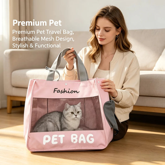 4 Colors Pet Cat Puppy Carrier Bag Outdoor Transport  Travel Shoulder Backpack for Cats Small Dogs Breathable Cat Carrying Bag Pet Supplies Outdoor Hiking Shopping