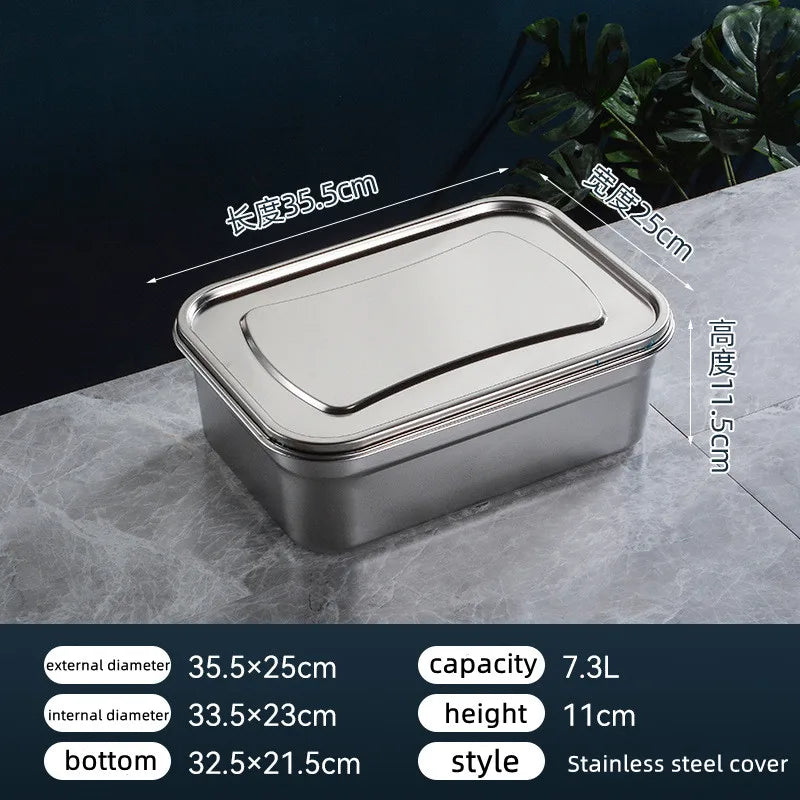 304 Stainless Steel Thermal  Insulation 100/1600/2500/3500/5300ml Top Quality Lunch Box Student Worker Portable Leak-Proof Fresh-keeping Sealed Box Food Storage Picnic Camping Barbeque Box Kitchenware Tools