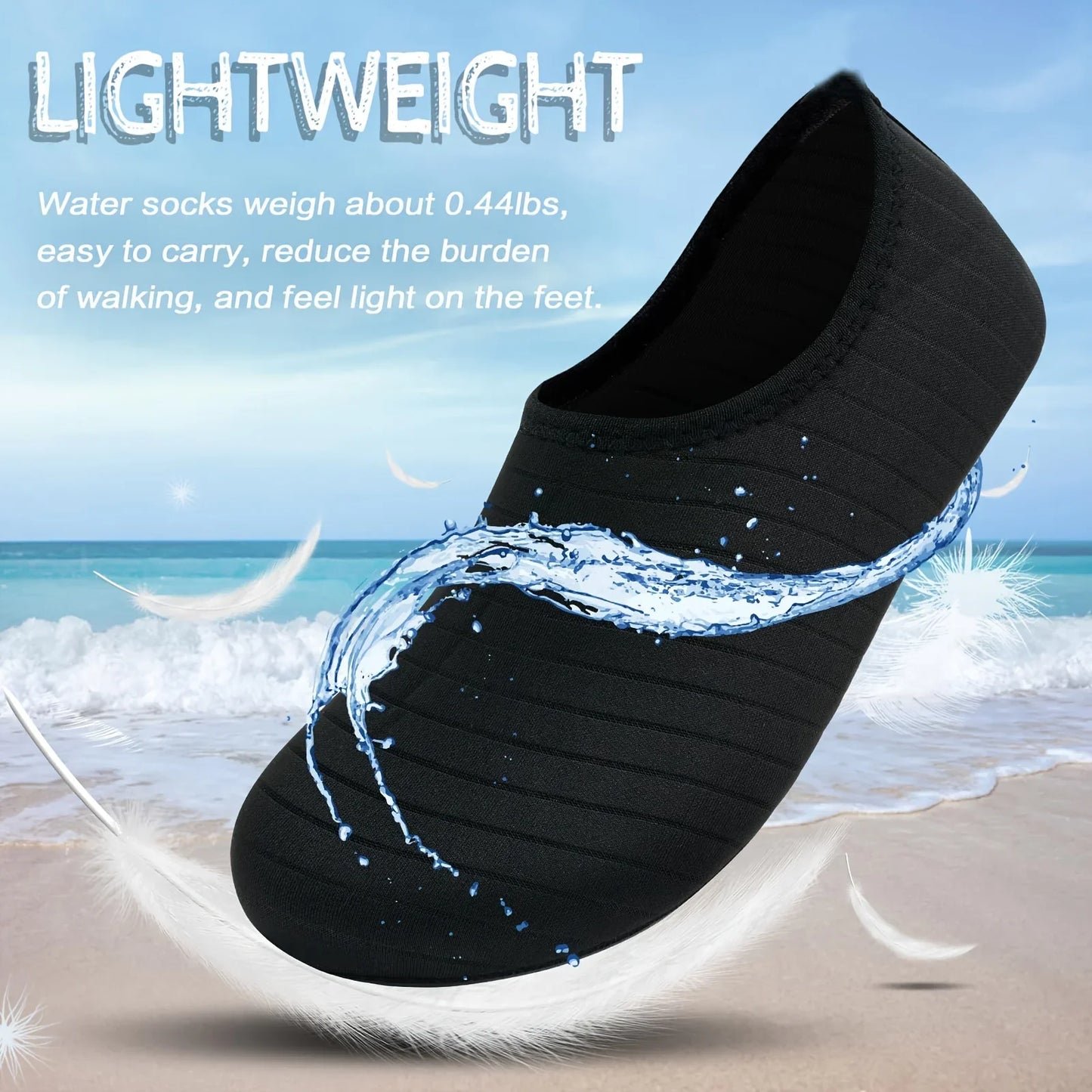 35-45 Large Size 7 Colors 1 Pair Water Shoes Women Men Barefoot Socks Anti-Slip Quick-Dry Men Beach Swim Water Cycling Sports Shoes