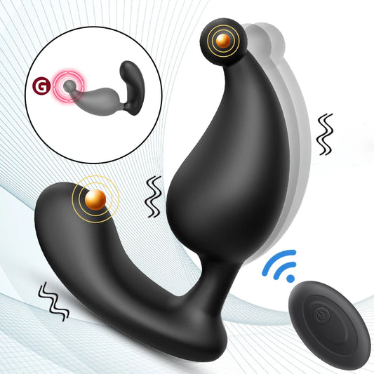 Anal Plug Vibrator Male Prostate Massage Wireless Control Silicone Butt Plug G-spot Stimulator Masturbator Sex Toys For Man/Gay