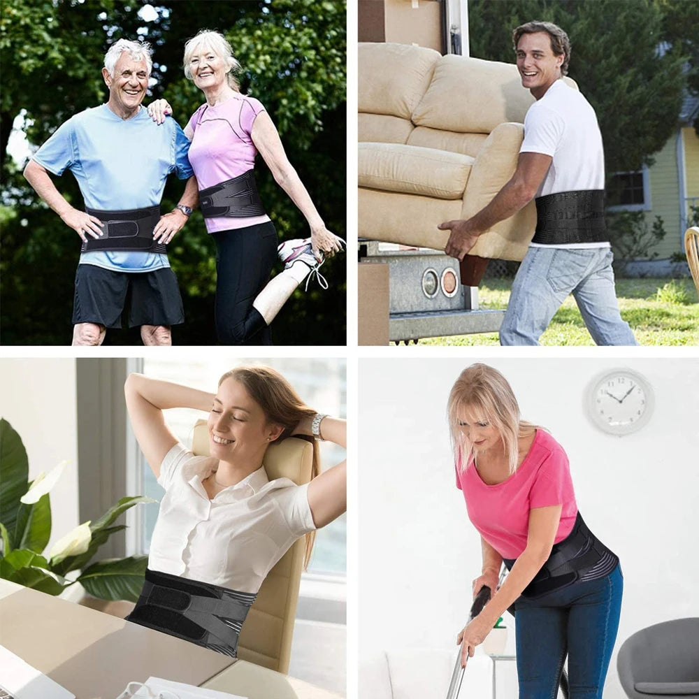Back Braces for Lower Back Pain Relief with 6 Stays, Breathable Back Support Belt for Men/Women for work lumbar support belt
