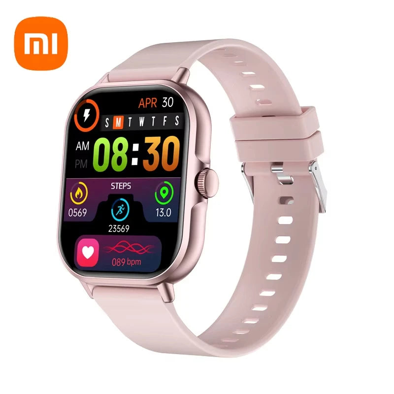 2 PCS Set Xiaomi Women Smart Watch + Earphones Android Gift Bluetooth Call Smartwatch Touch Dial Music Fitness Tracker Sports Watches + Earphone Set