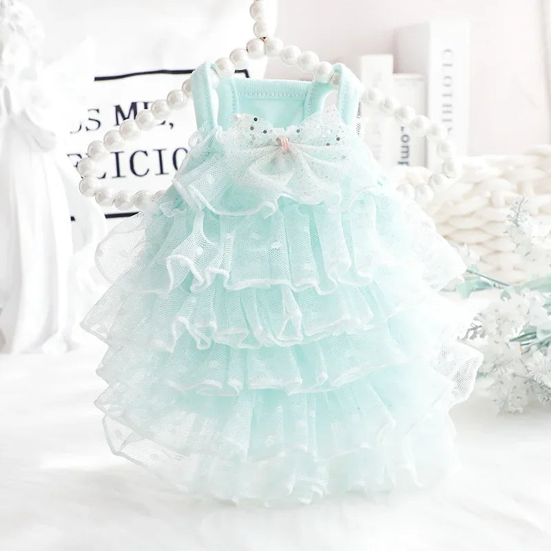 Summer Princess Dog Dress for Little Small Puppies Pet Animal Cat Tutu Wedding Party Skirt Clothes for Chihuahua Poodle