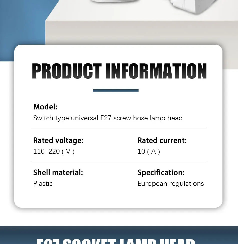 NEW Arrivals 5-10 PCS Set E27 Screw Socket Flexible Tube Lamp Holder, Bulb Holder for Wall Mounted Lamps, Rotatable European Style Plug with Switch Base for Home Living Room Bedroom