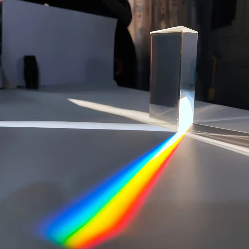 Educational Glass Prism - Spectral Reflection, Ideal Teaching and Photography Tool, Perfect Gift for Science Enthusiasts