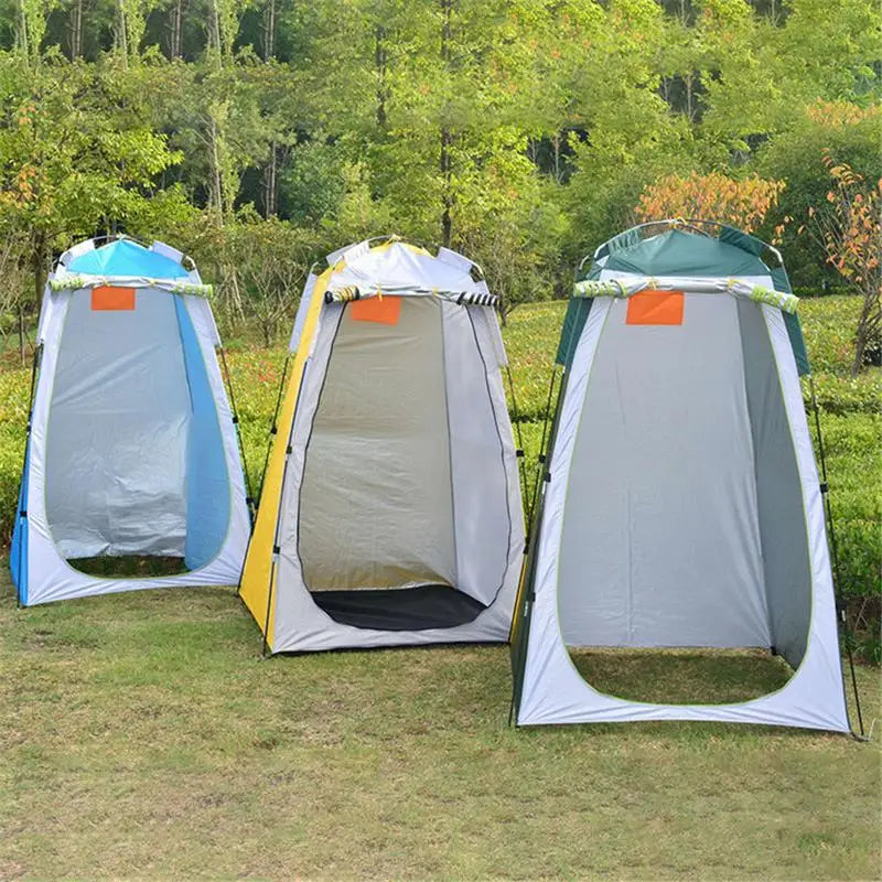 Portable Beach Shower Toilet Changing Tent Sun Rain Shelter Privacy Shelter Tent with Window for Outdoor Camping Bathroom