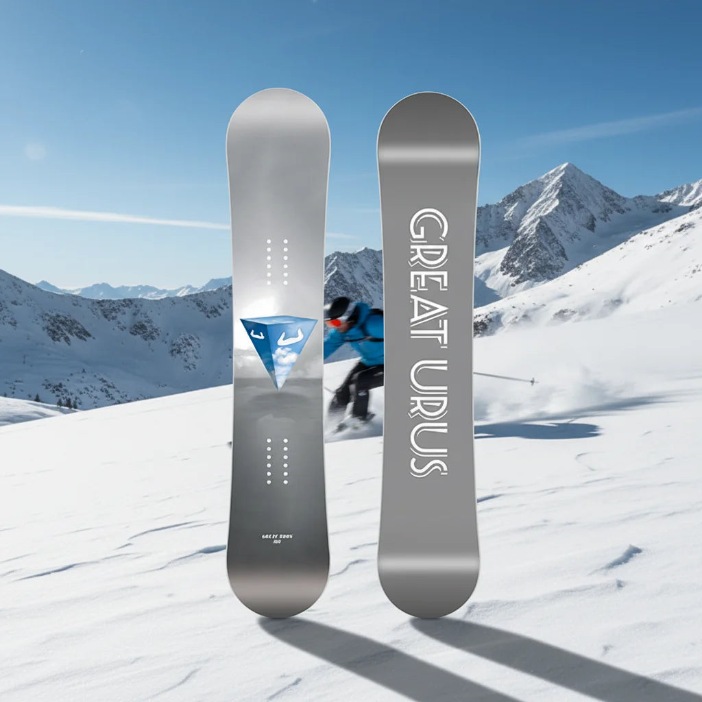 Adults Professional Innovative Asymmetrical Hem Design Cross Country Top Quality Ski 3D Printed Carbon Fiber Poplar Wood All Mountain Skateboard Winter Sports Supplies