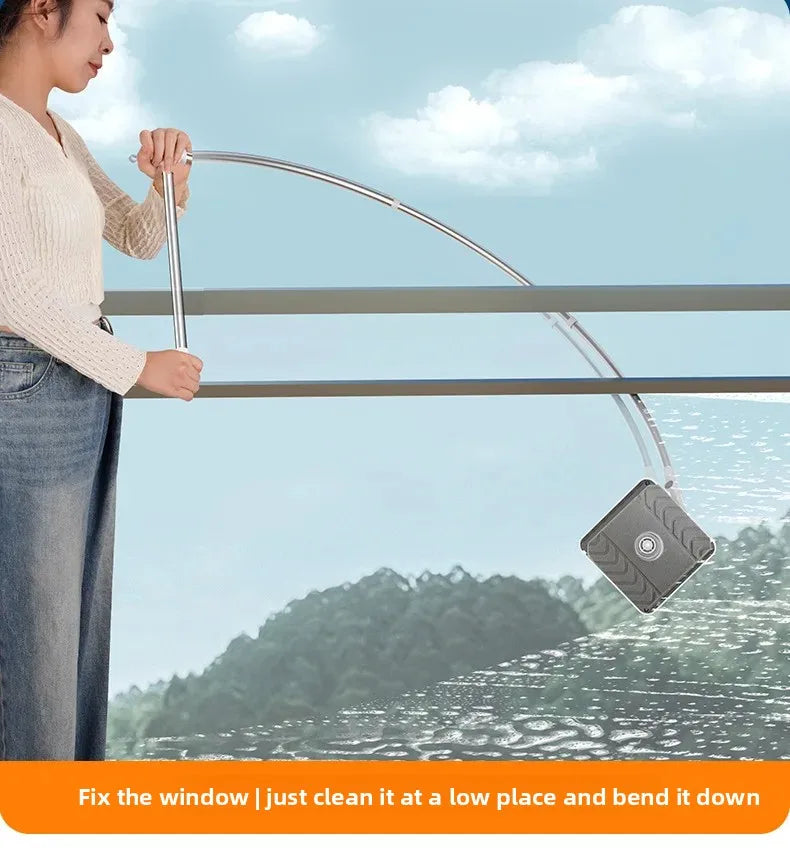 NEW Arrivals Double-Sided Arc-Shaped Household Glass Cleaner Tool Efficient Water Scrubber Window Cleaning Device Human-Arm Simulation