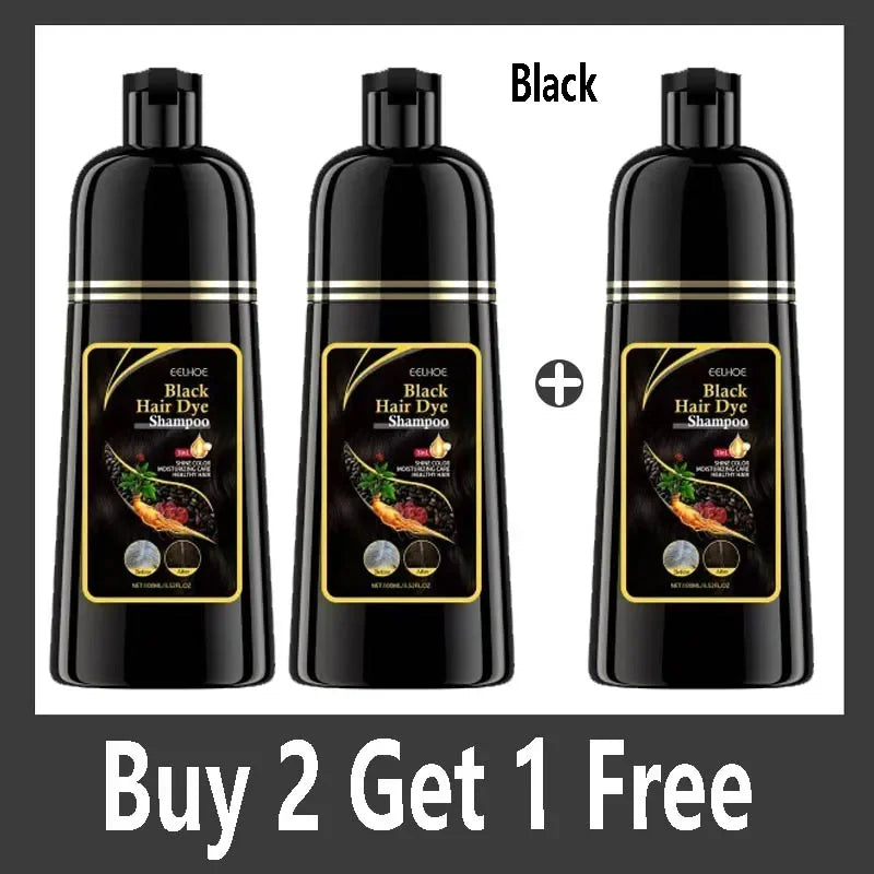 NEW 10PCS Set Natural Herbal Korean Hair Dye Shampoo 3 in 1 Change Hair Color Gray Hair to Dark Brown Black Deep Nourishing Fashion Hairs Care 100ml Women Men Hair Care Supplies