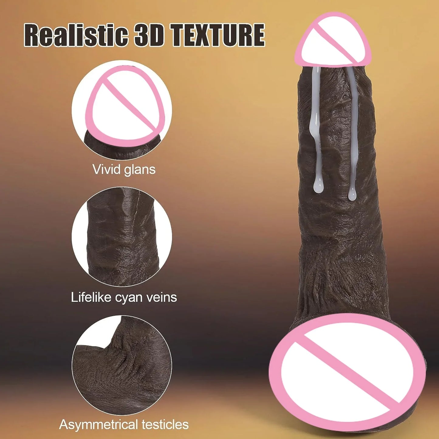 8.4 Inch Soft Realistic Dildo Silicone Dildos with Suction Cup Lifelike Huge Dildo for Vagina Anal Stimulate Sex Toys for Women