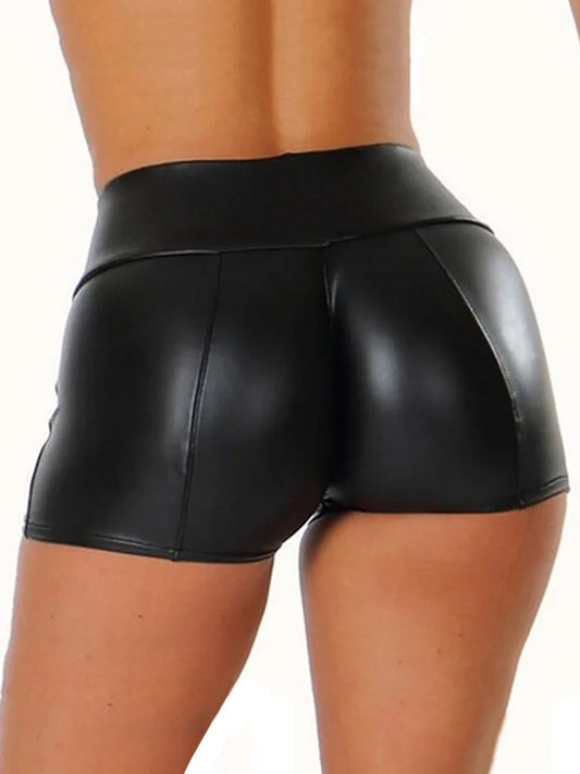 S-3XL Plus Size High Waist Shorts For Women Summer Booty Shorts Italian Style Sexy Black Shorts High Waist Sports Sweatpants Leather Shorts Women Apparel Clothing Accessories
