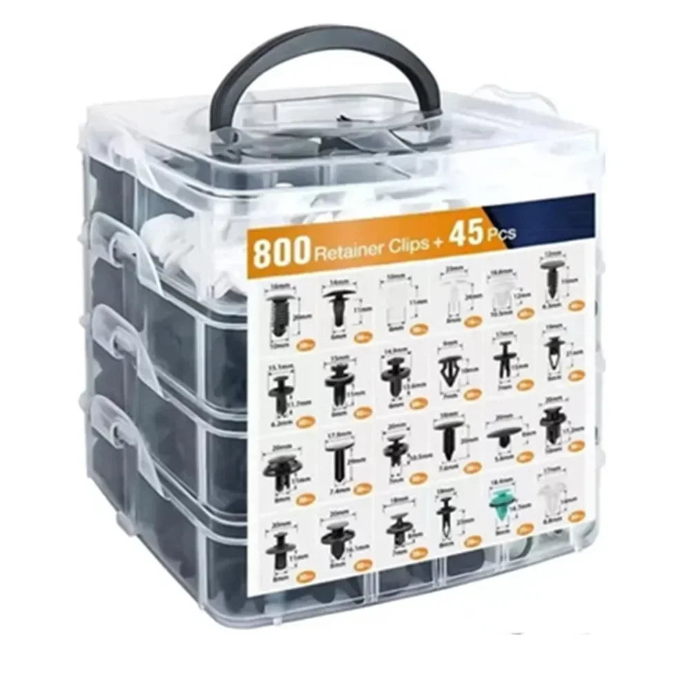 1240 PCS Car Fastener Clips Set Mixed Car Bumper Door Trim Panel Auto Bumper Rivet Retainer Push Engine Cover Fender Clip