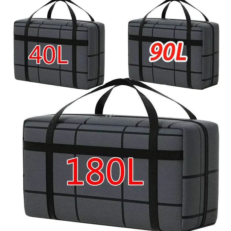 3 PCS Set Large Capacity Outdoor Moving Travel Packing Hand-Held Clothes Storage Organizer Bag Foldable Dust-Proof Non-Woven Fabric Packing Bags Bedroom Wardrobe Organizer Sets
