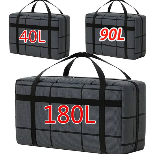 3 PCS Set Large Capacity Outdoor Moving Travel Packing Hand-Held Clothes Storage Organizer Bag Foldable Dust-Proof Non-Woven Fabric Packing Bags Bedroom Wardrobe Organizer Sets
