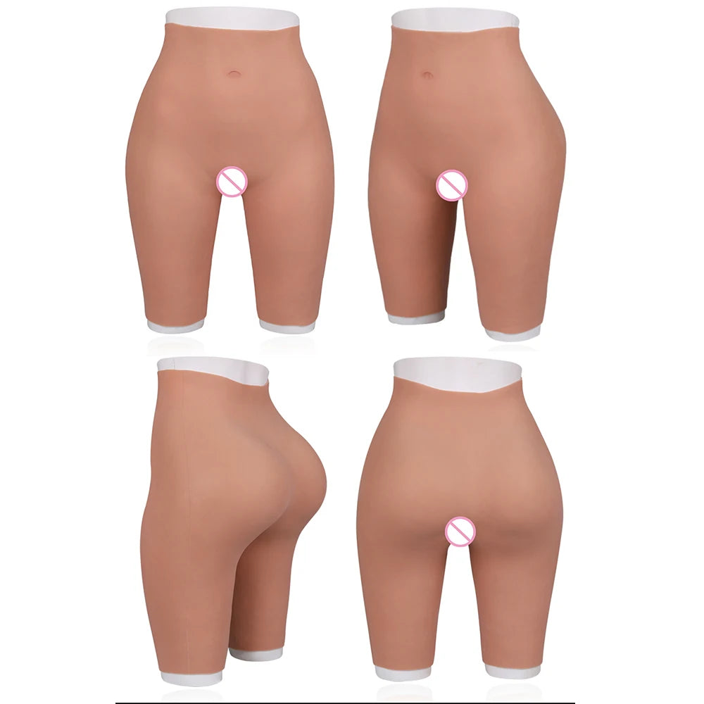 S - L Size 5 Point Pants Silicone Buttock Thick Hips Fake Buttocks Panties Enlarger Enhancement Butt Pants Silicone Buttock Cosplay Drag Queen Women Men Underwear
