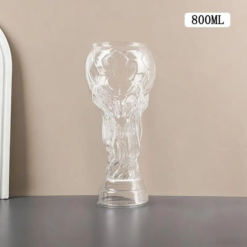 Football Lovers 2026 World Cup 600ml Beer Crystal Glass Coffee Mugs Trophy Shape Comfort With Distinctive Texture Beer Mug Suitable For Family Home Bar Glassware Pubs Barware Accessories
